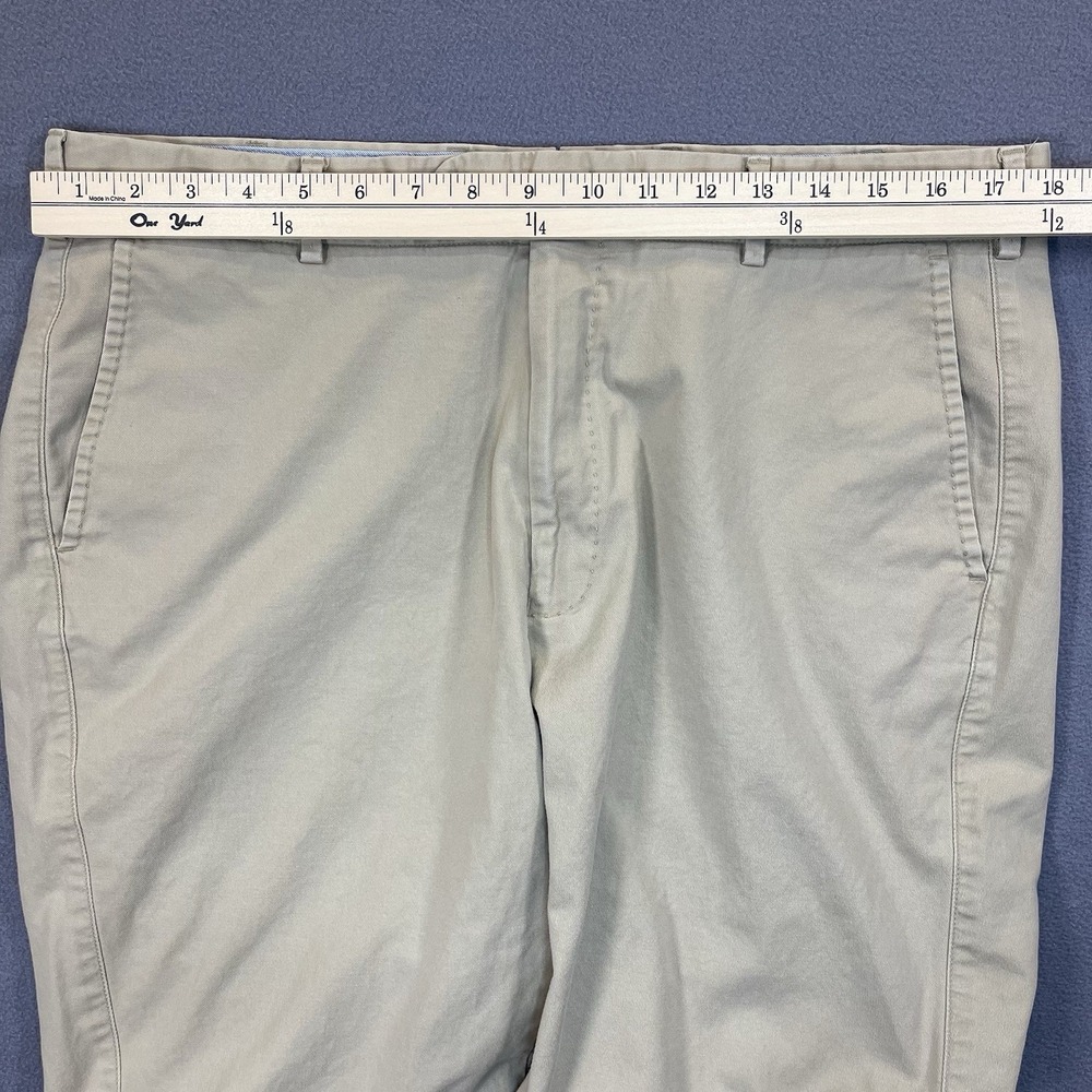Peter Millar Pants Mens 36x30 Beige Khaki Chino Straight Leg Casual Preppy - Picture 6 of 10